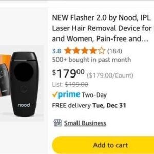 Nood Flasher 2.0 IPL Laser Hair Removal Device - Black